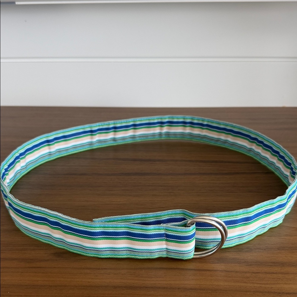 Striped Blue and Green Belt